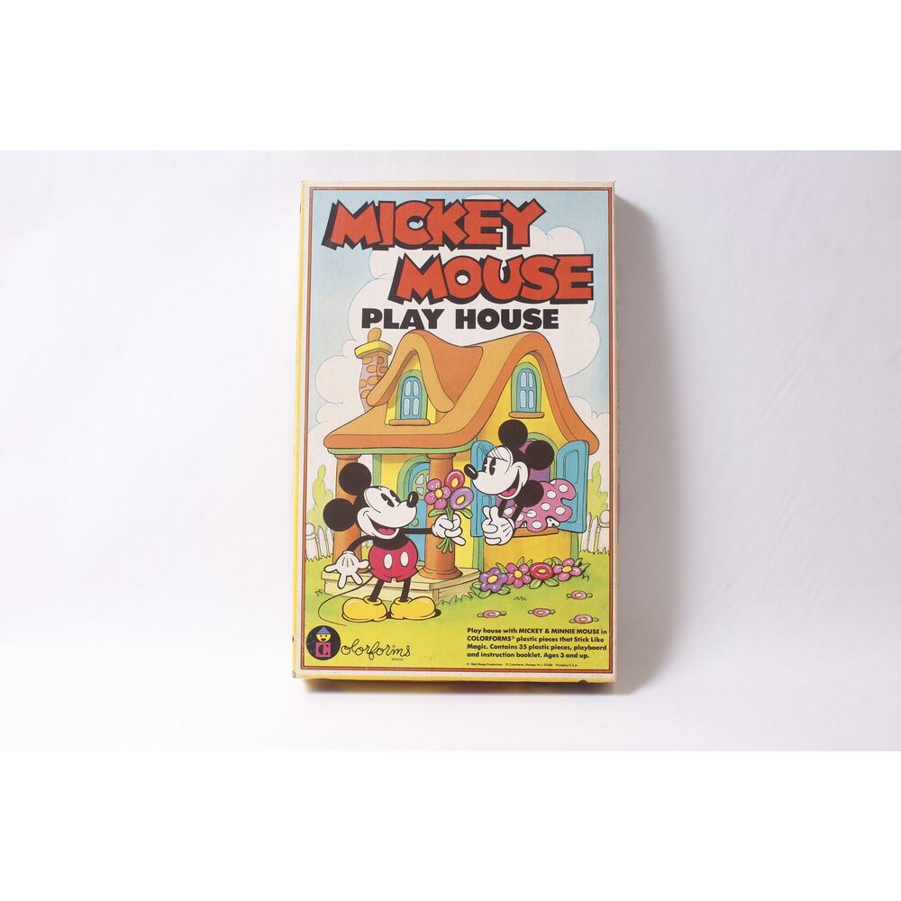 Colorforms Disney Mickey Mouse Play House Playset 1980s Vintage ~ 260302-WH 101